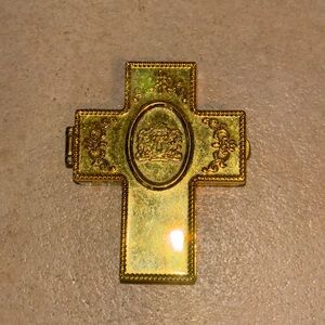 Vintage Gold Trinity Trinket Box 
TBN Cross Box Christian